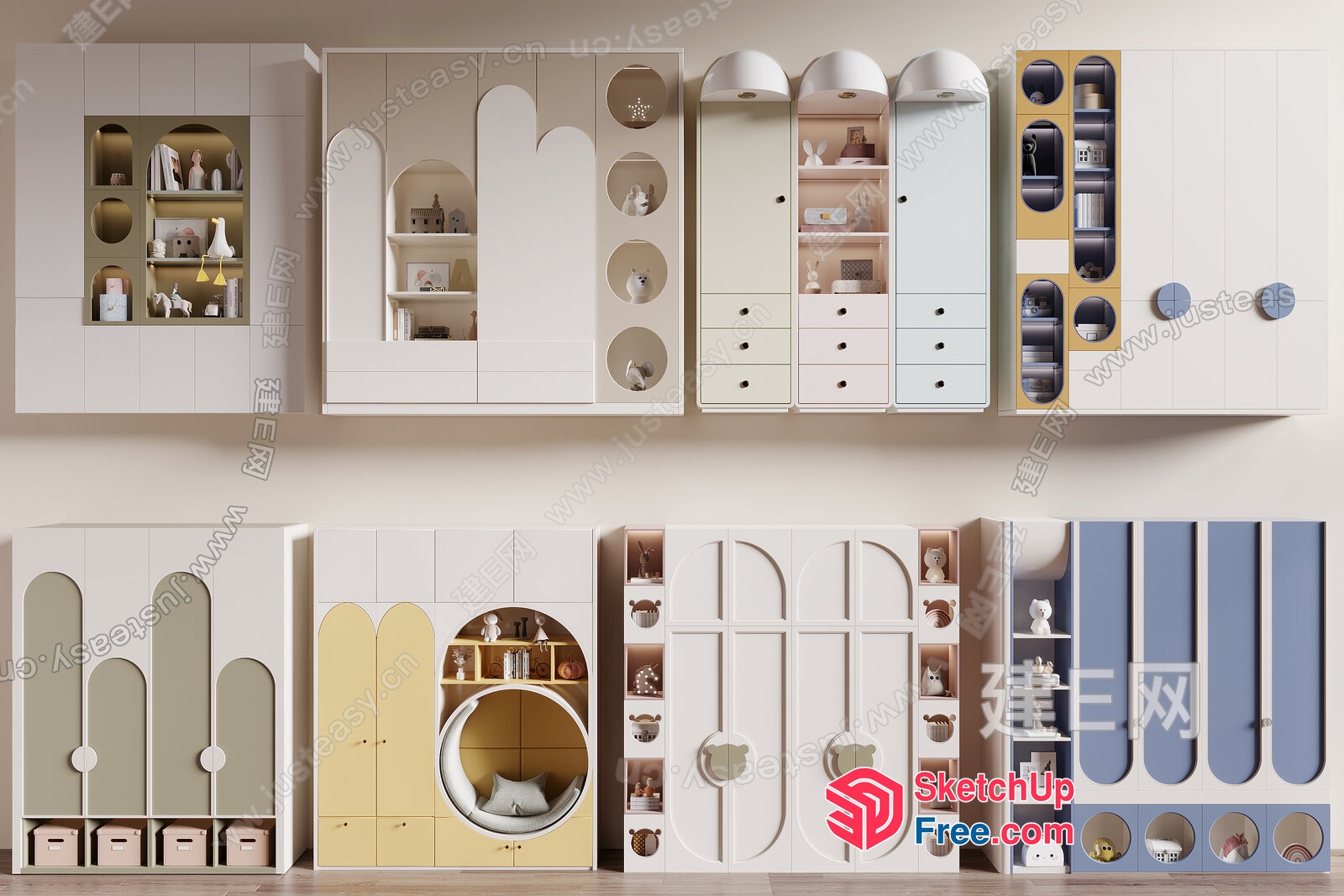 Modern Minimalist Furniture Arrangement 3D SketchUp File