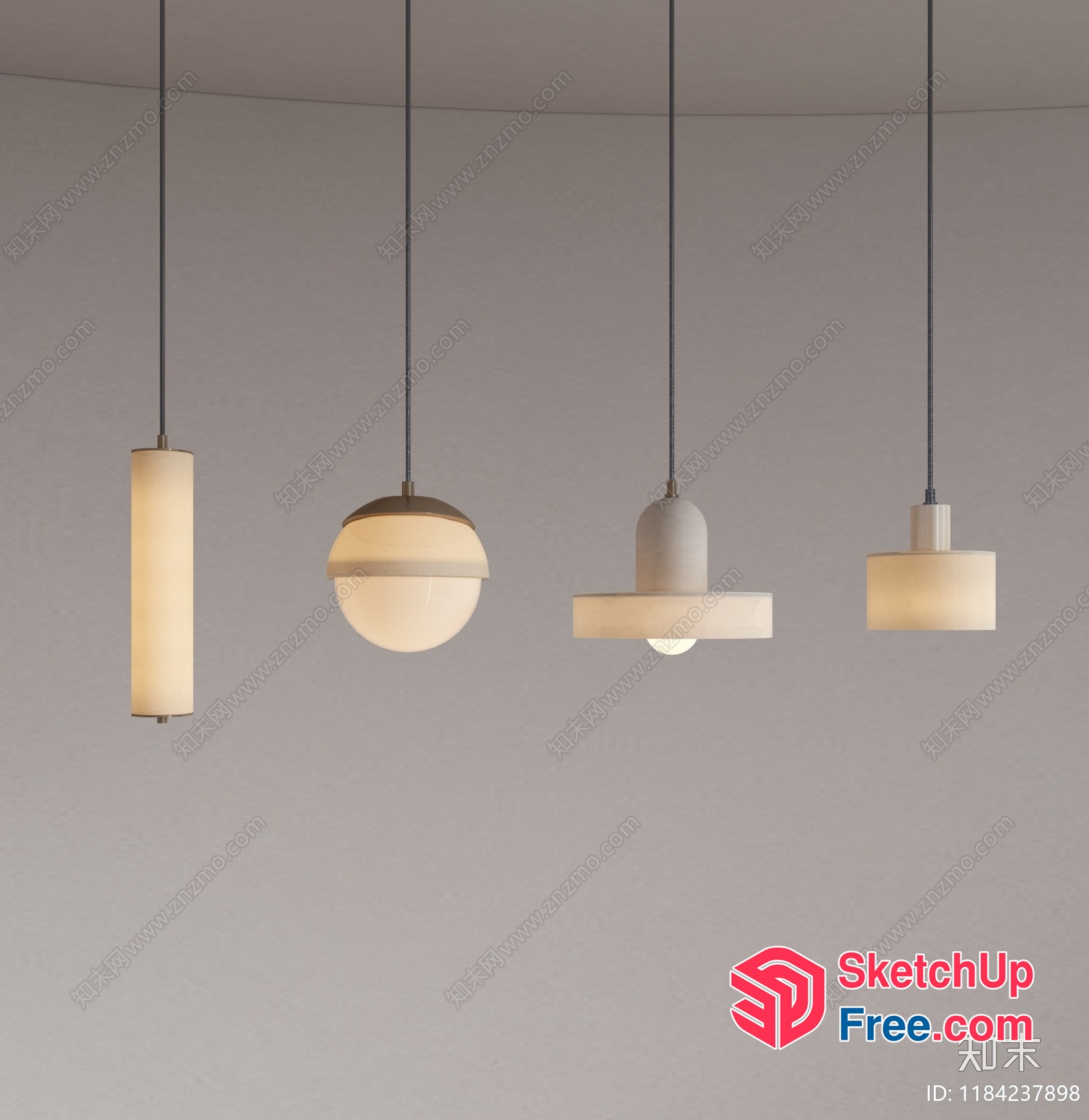 Modern Hanging Light Fixtures 3D SketchUp File
