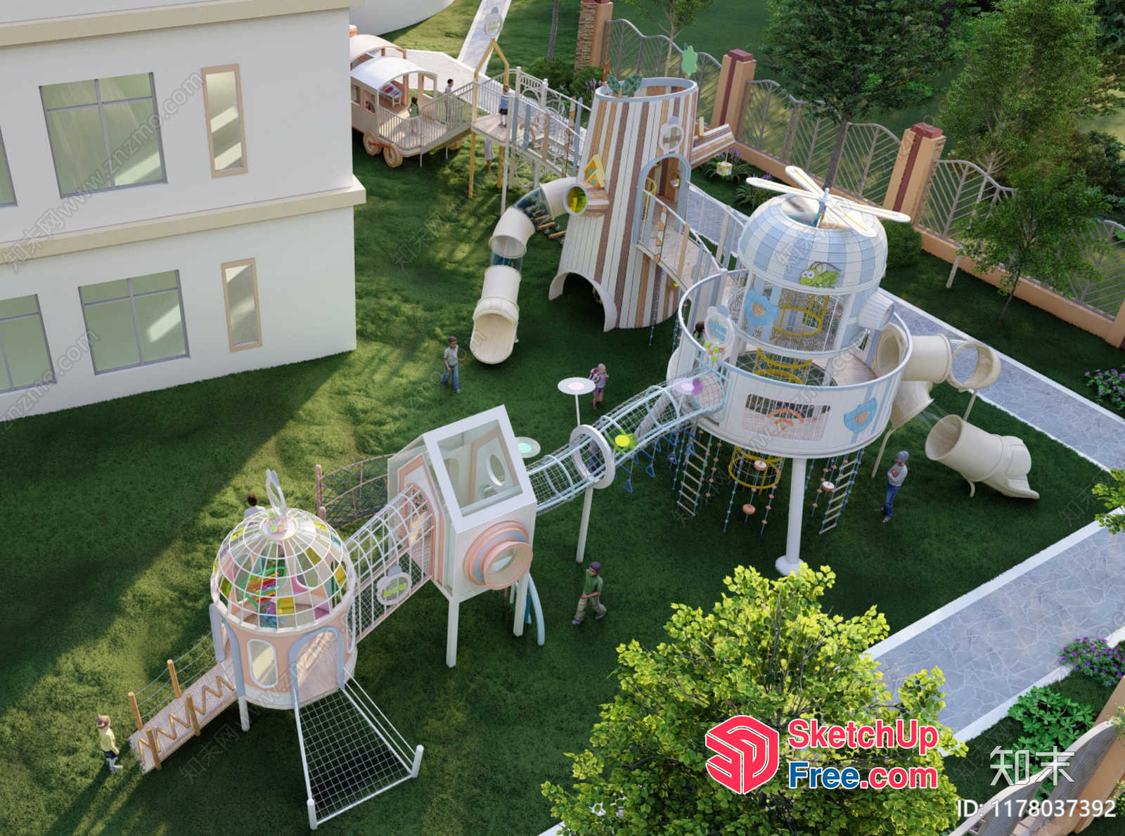Futuristic Playground With Modern Architecture 3D SketchUp File