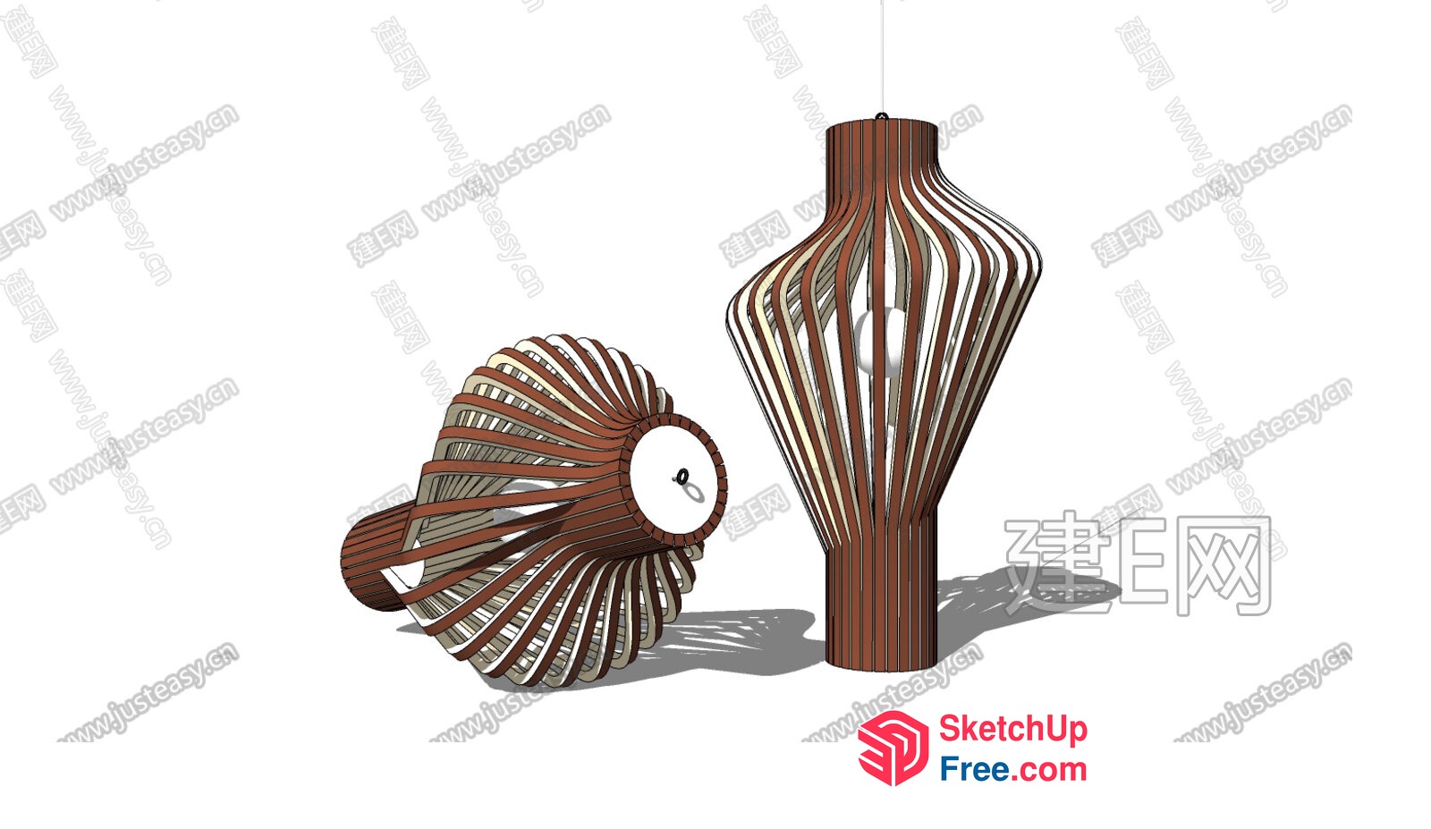 Striking Wooden Decorative Lanterns 3D SketchUp File