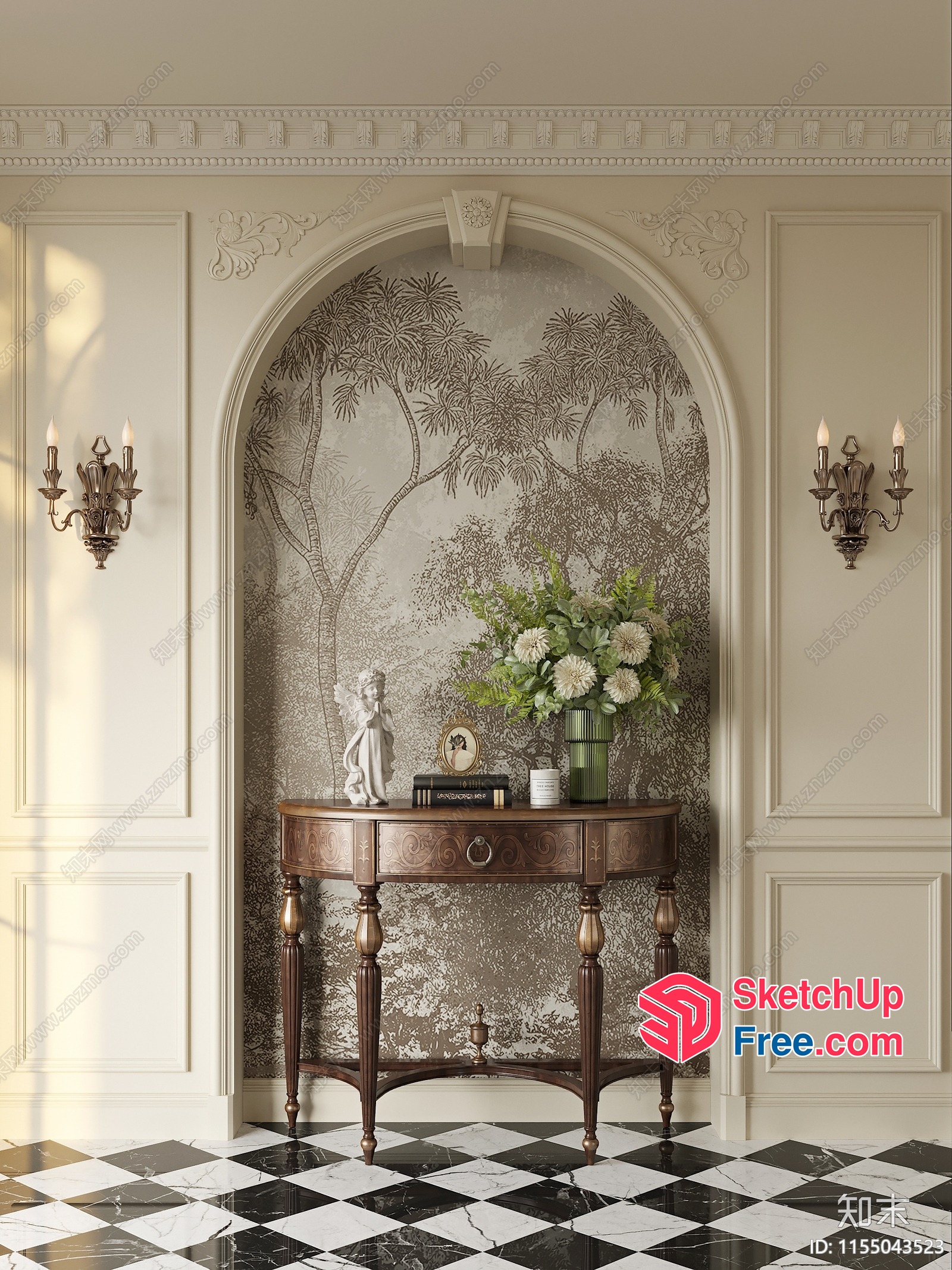 Classic European Style Interior Design 3D SketchUp File