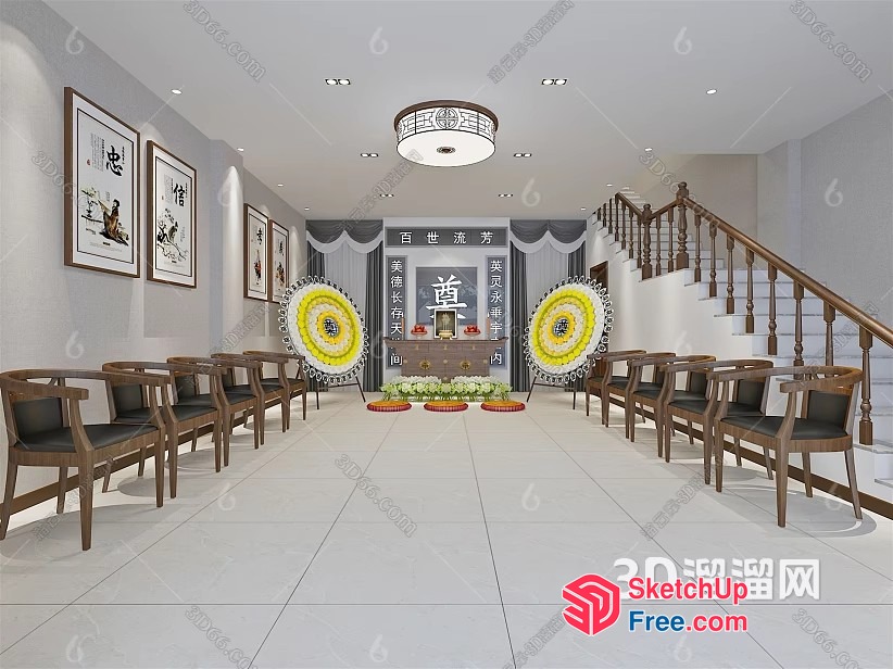 Elegant Modern Interior With Asian-Inspired Decor 3D SketchUp File