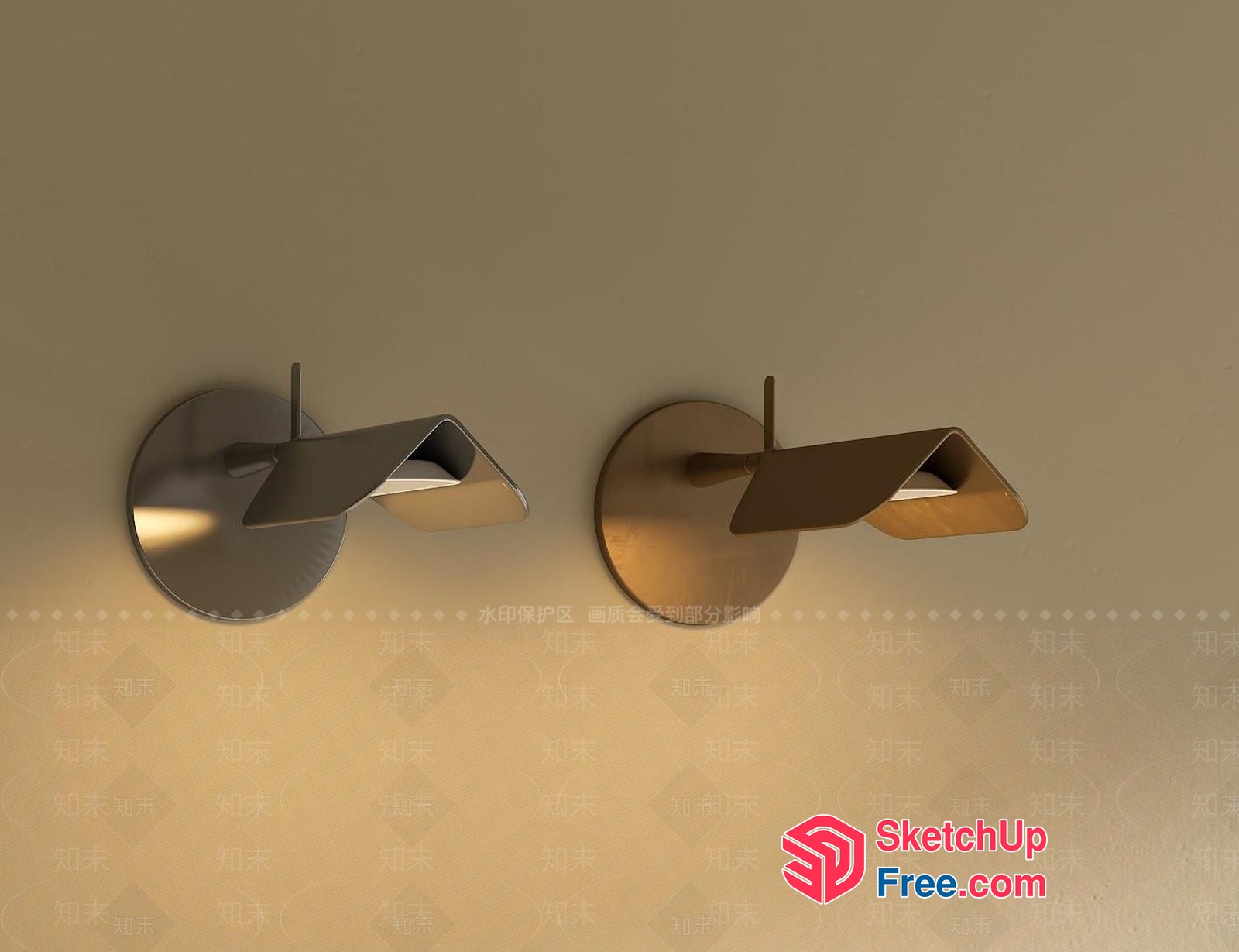 Modern Wall-Mounted Light Fixtures 3D SketchUp File