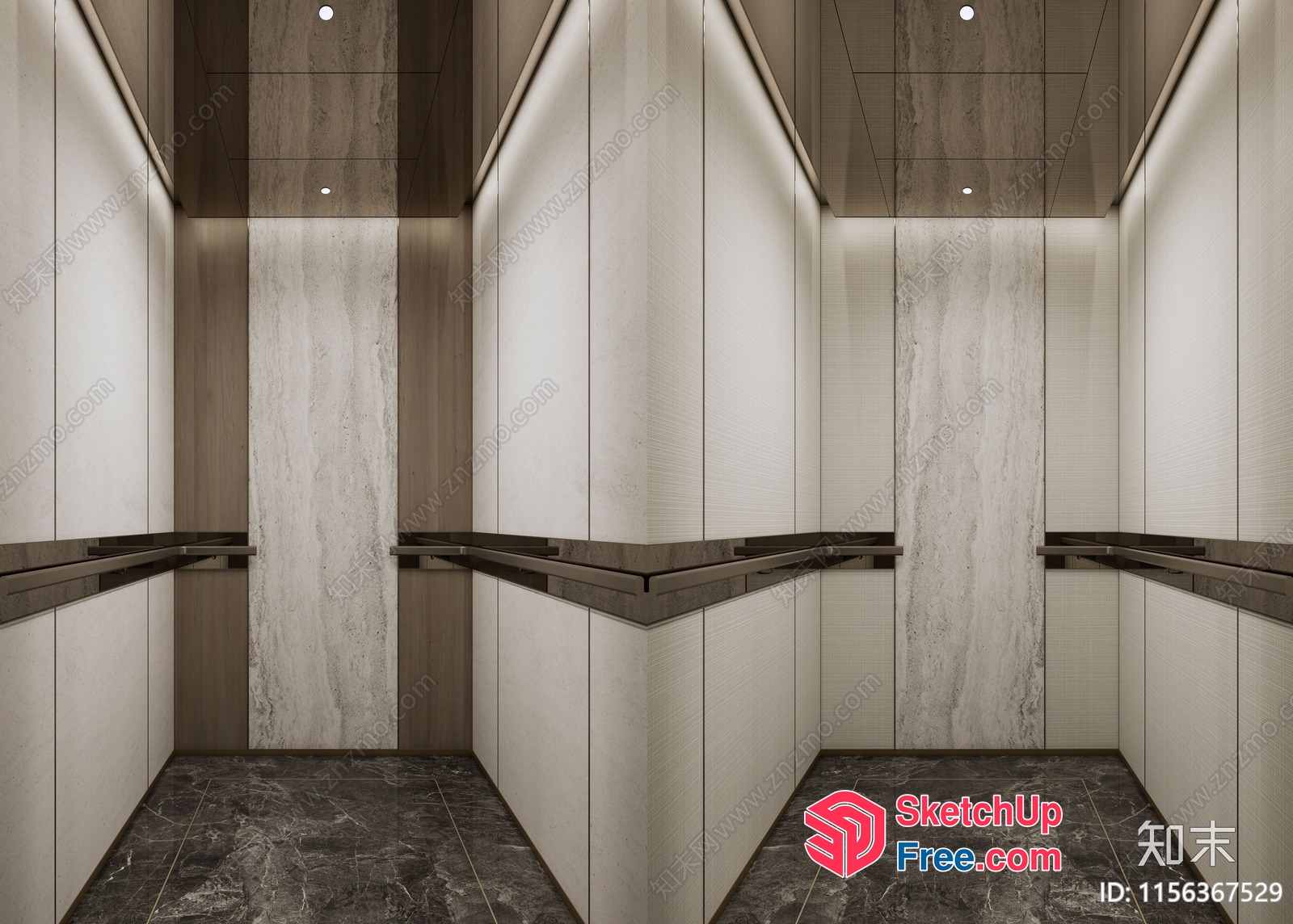 Modern Elevator Interior Design 3D SketchUp File