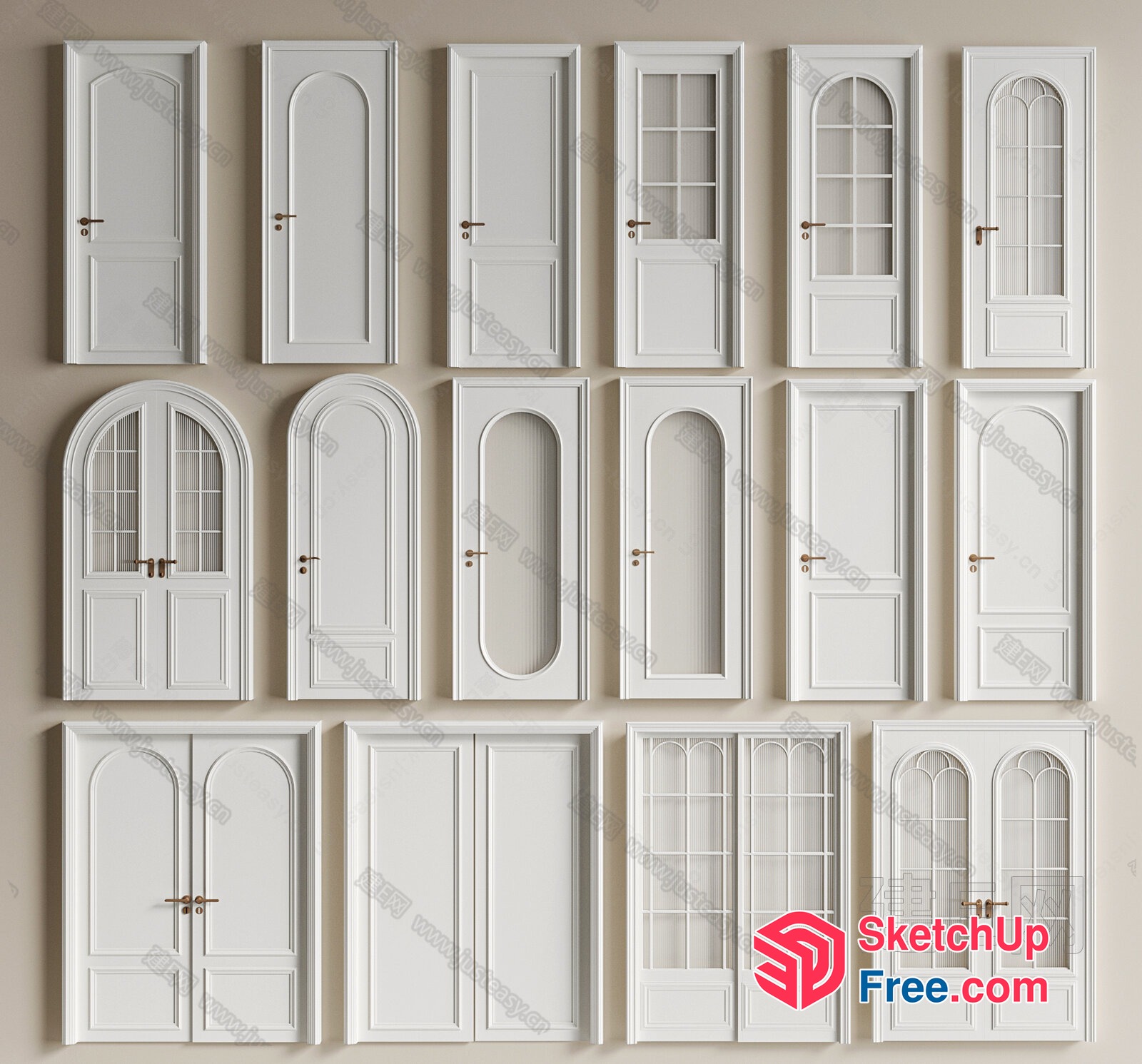 White Door Collection 3D SketchUp File
