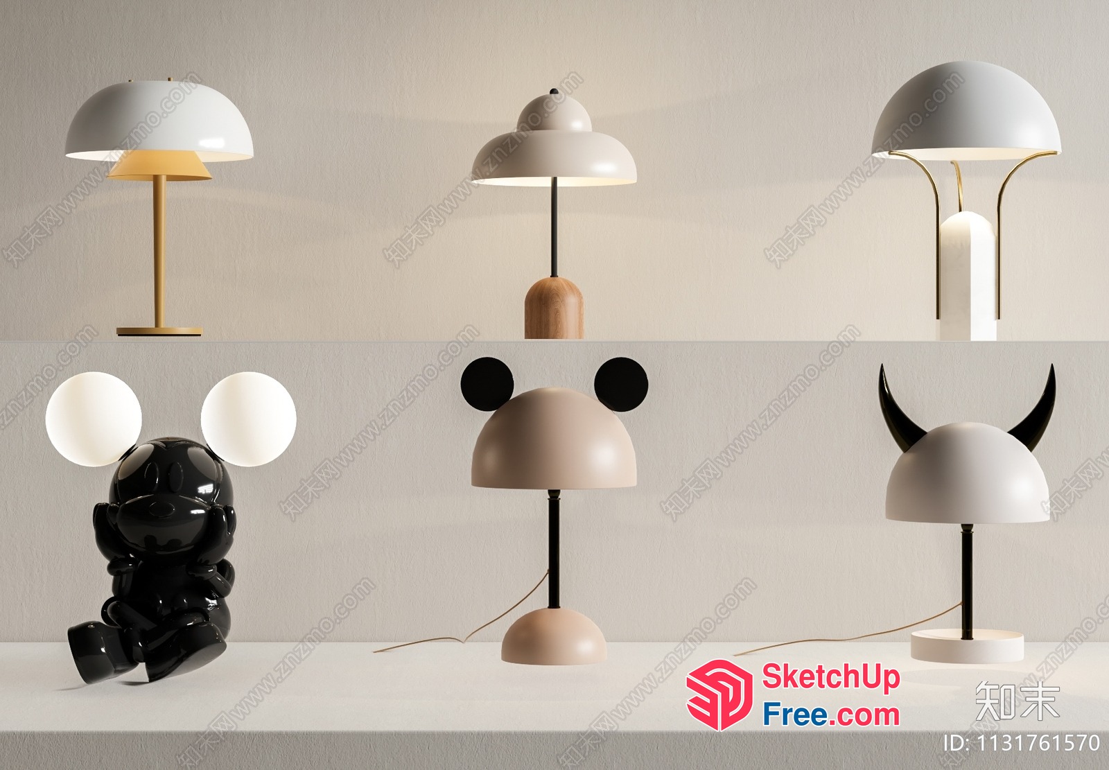 Modern Table Lamps For Various Interiors 3D SketchUp File