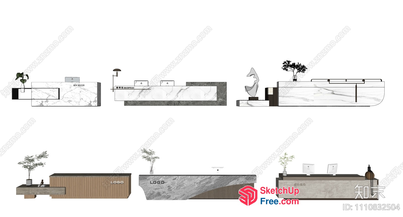 Modern Office Reception Area Design 3D SketchUp File