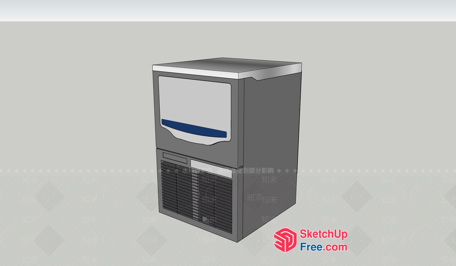Gray And White Air Conditioner Unit 3D SketchUp File
