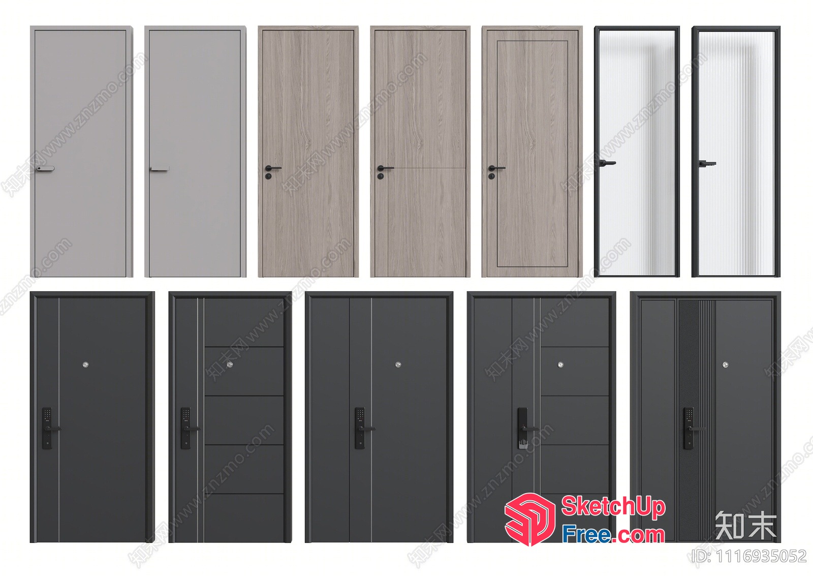 Various Door Styles And Designs 3D SketchUp File