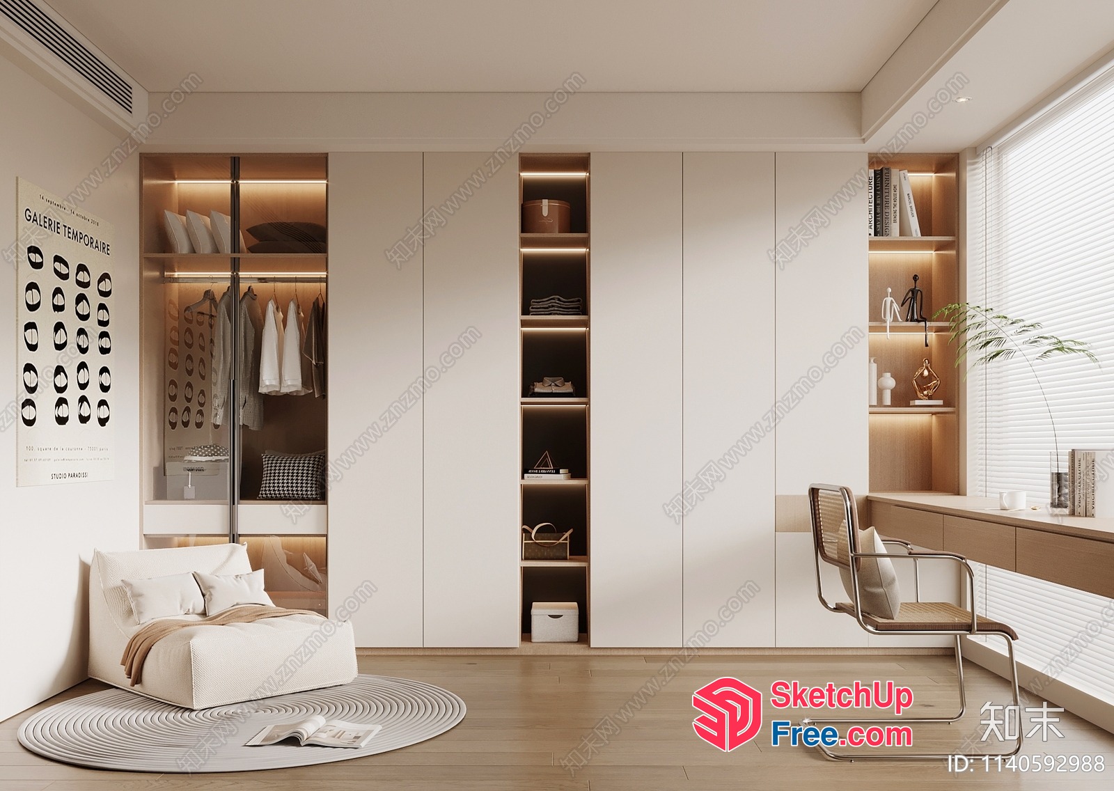 Modern Minimalist Interior Design With Sleek Furniture 3D SketchUp File