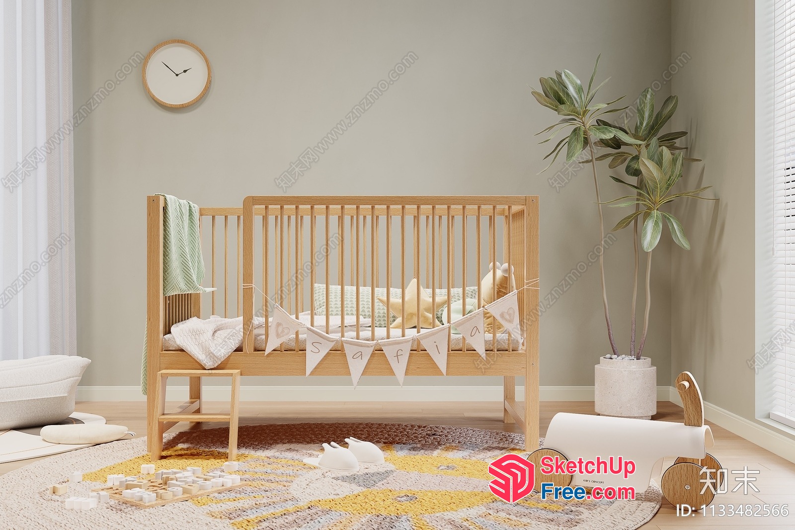 Cozy And Inviting Nursery Room 3D SketchUp File