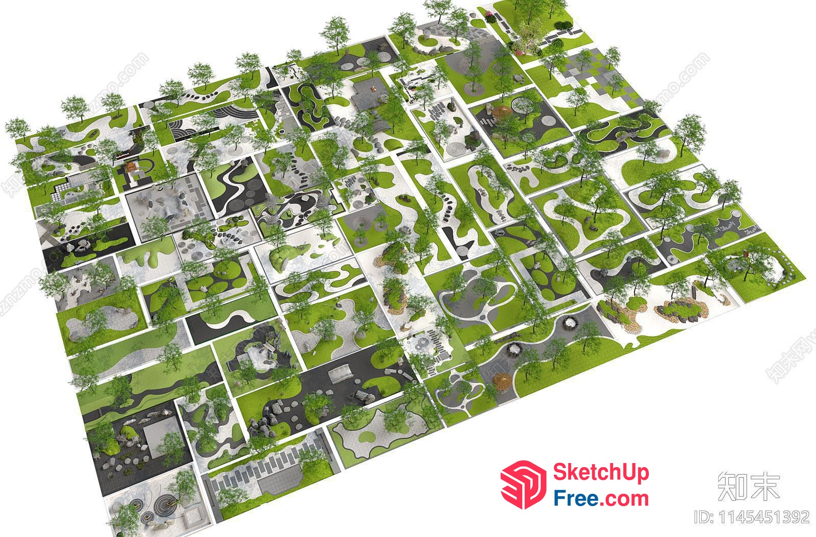 Japanese Style Park 3D SketchUp File