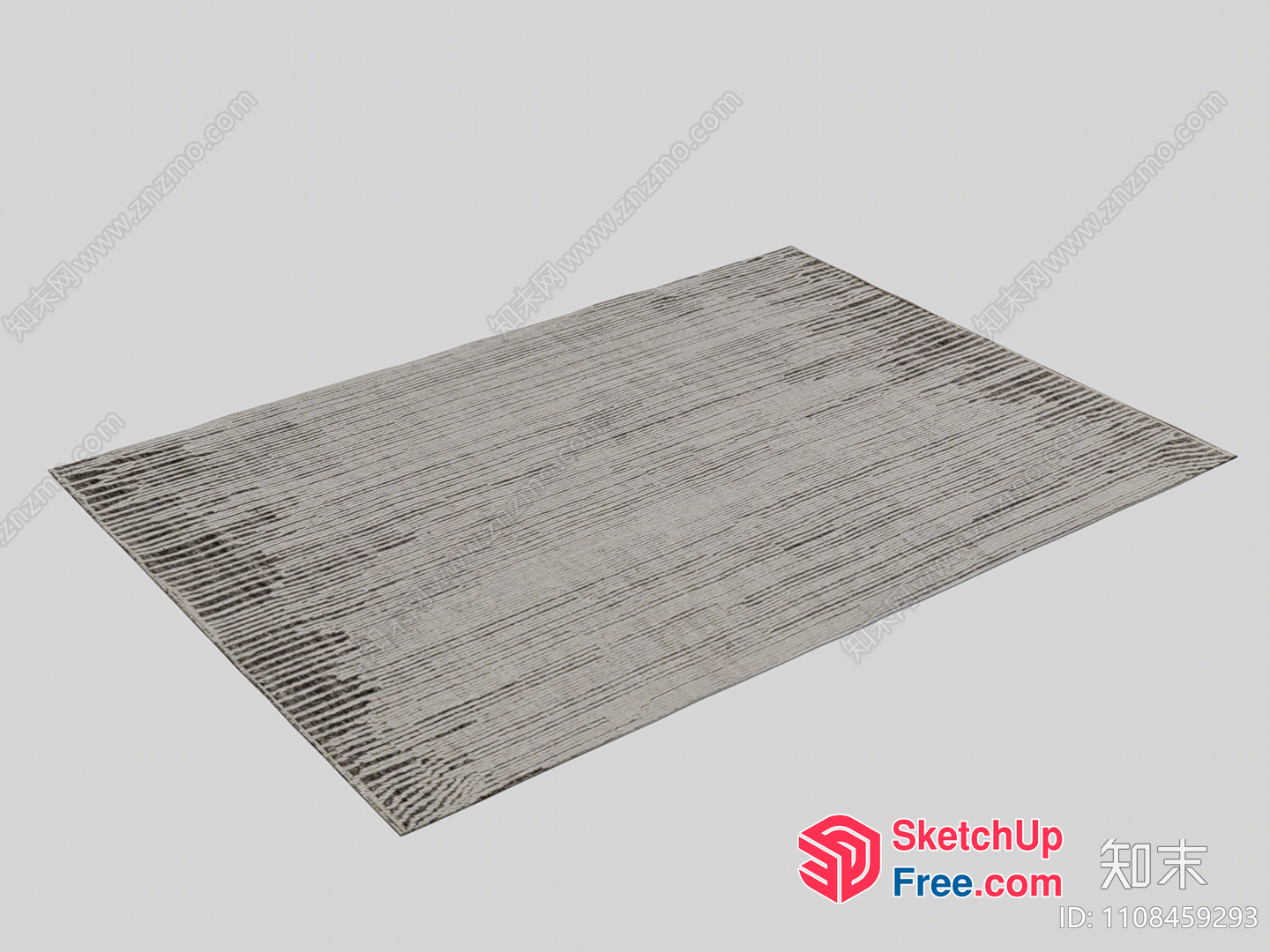 Rectangular Rug With Horizontal Lines 3D SketchUp File