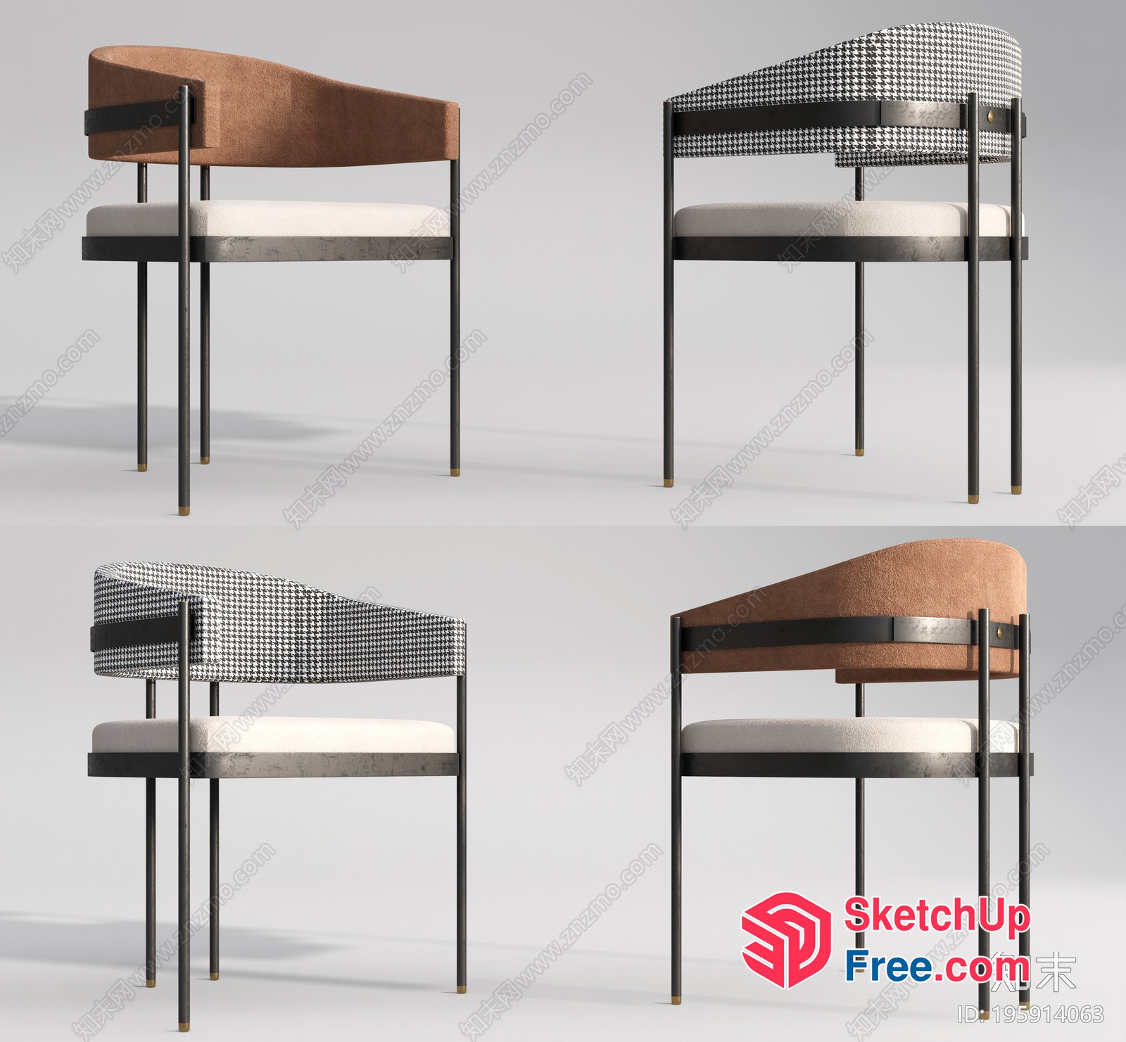 Modern Stylish Chairs For Dining Or Office Spaces 3D SketchUp File