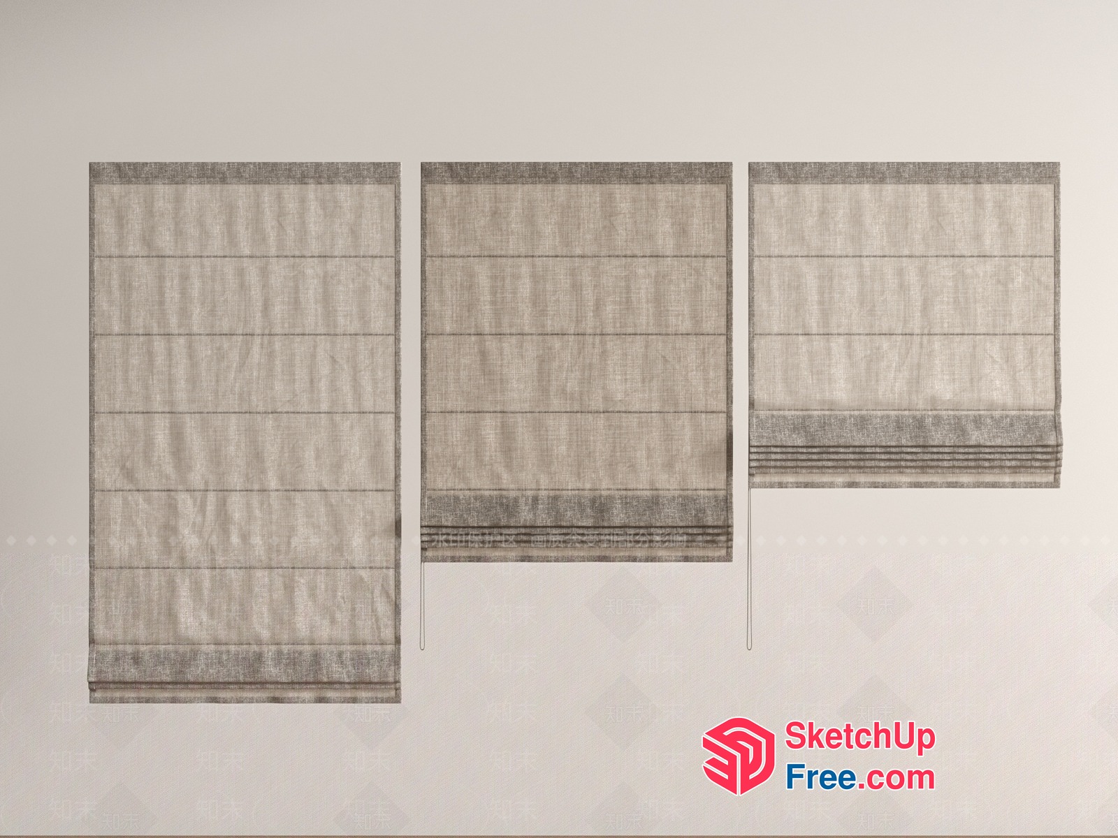 Minimalist Japanese Style Window Coverings 3D SketchUp File