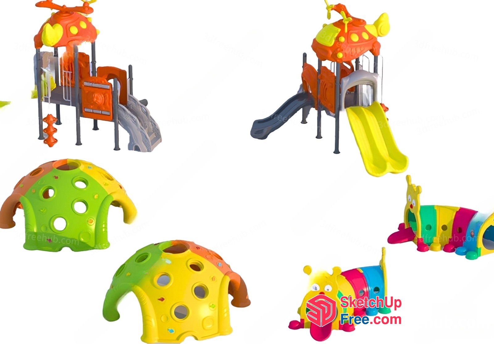 Colorful Playground Equipment For Children 3D SketchUp File