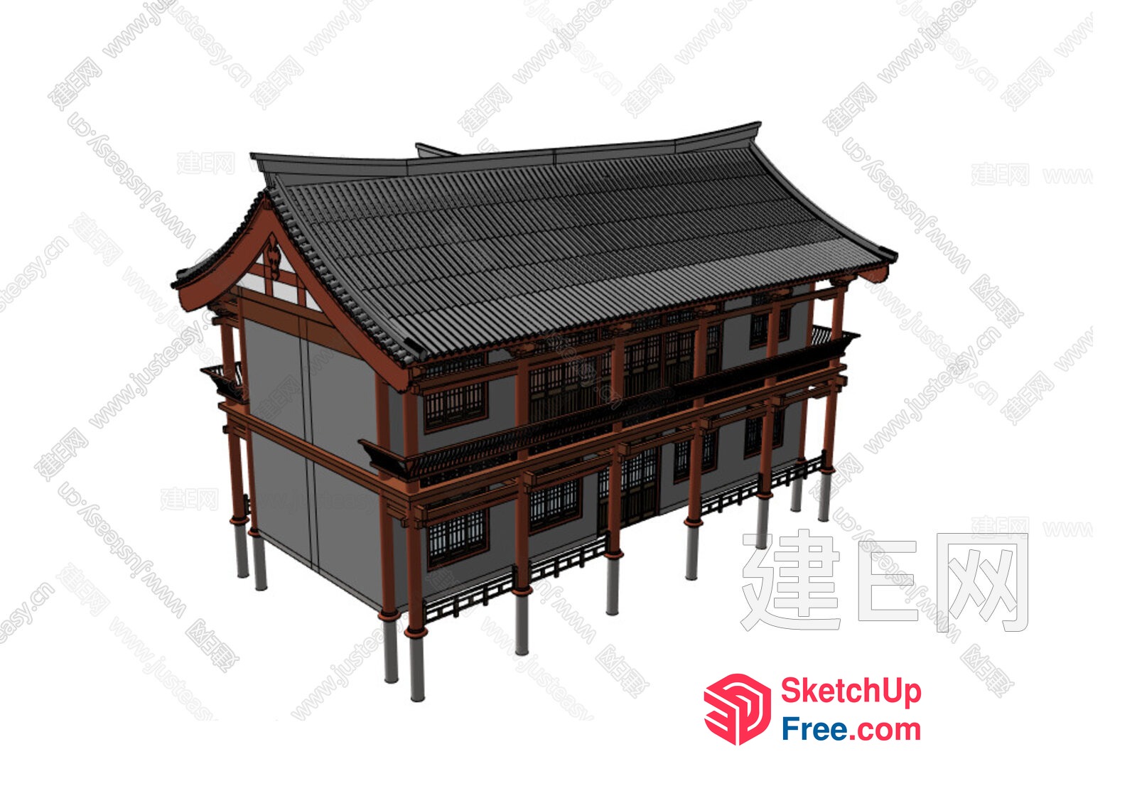 Traditional Chinese Style Building 3D SketchUp File