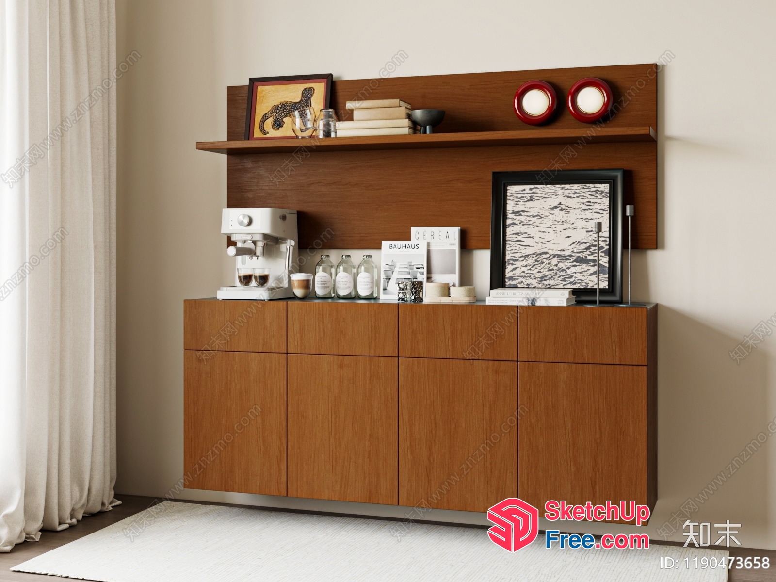 Modern Kitchen Storage And Display 3D SketchUp File