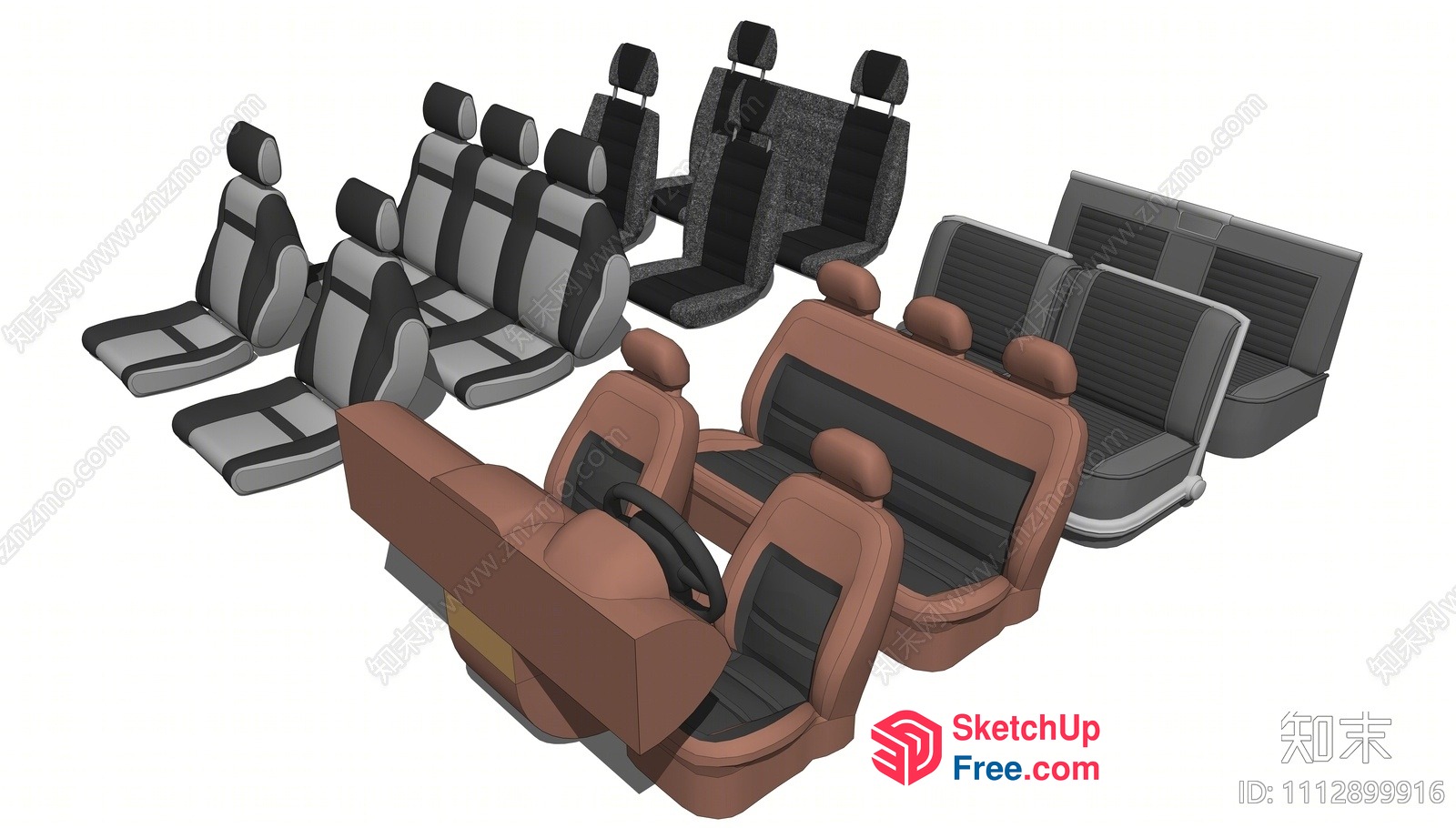 Car Seat Designs 3D SketchUp File