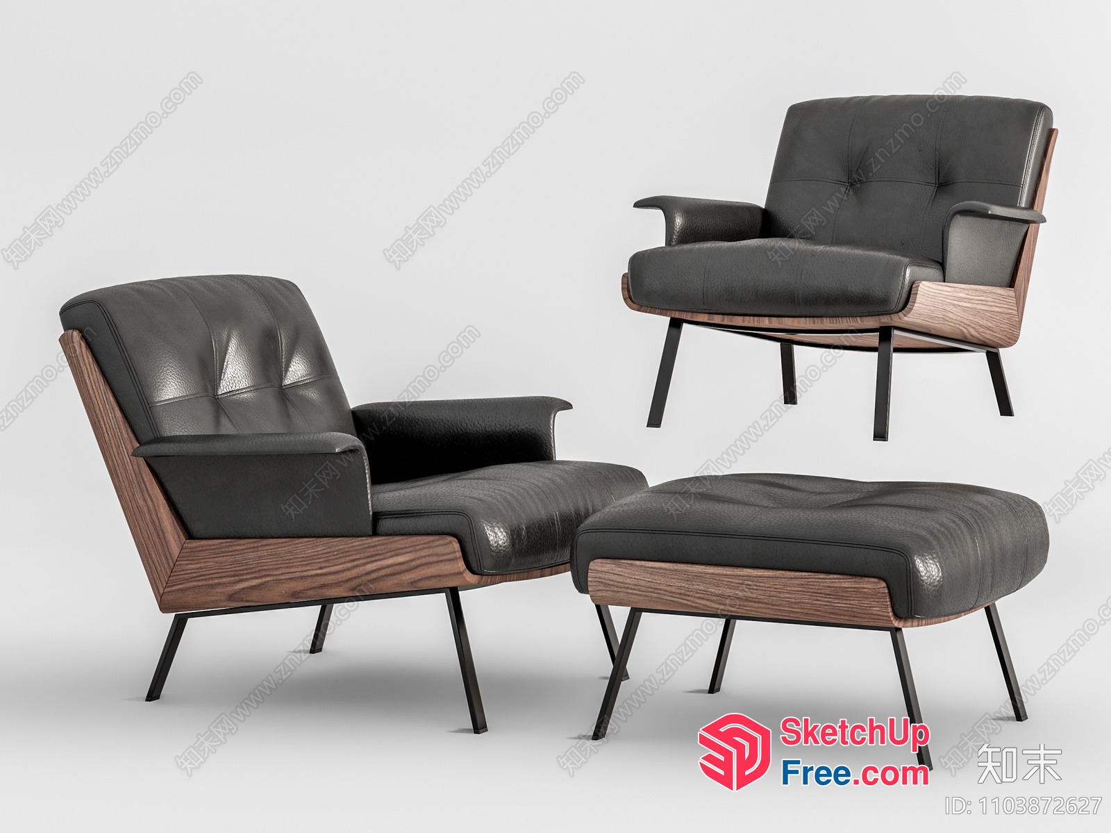 Modern Minimalist Furniture Set 3D SketchUp File