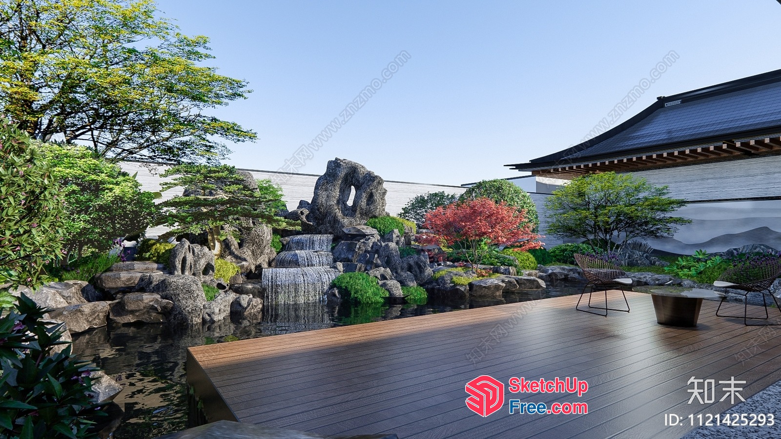 Serene Japanese-Inspired Garden Oasis 3D SketchUp File