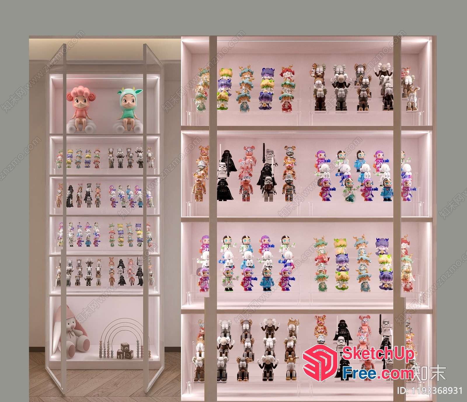 Toy Display Case With Led Lighting 3D SketchUp File