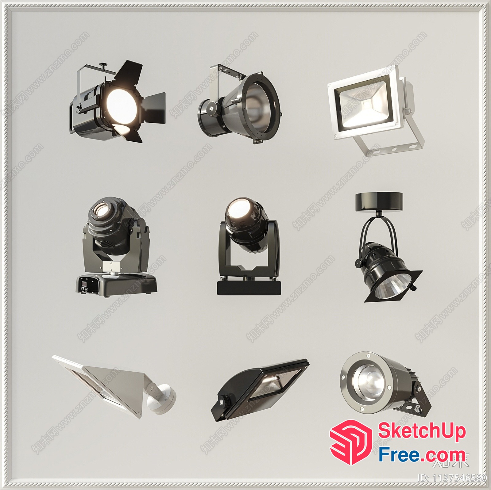Various Lighting Fixtures And Lamps 3D SketchUp File