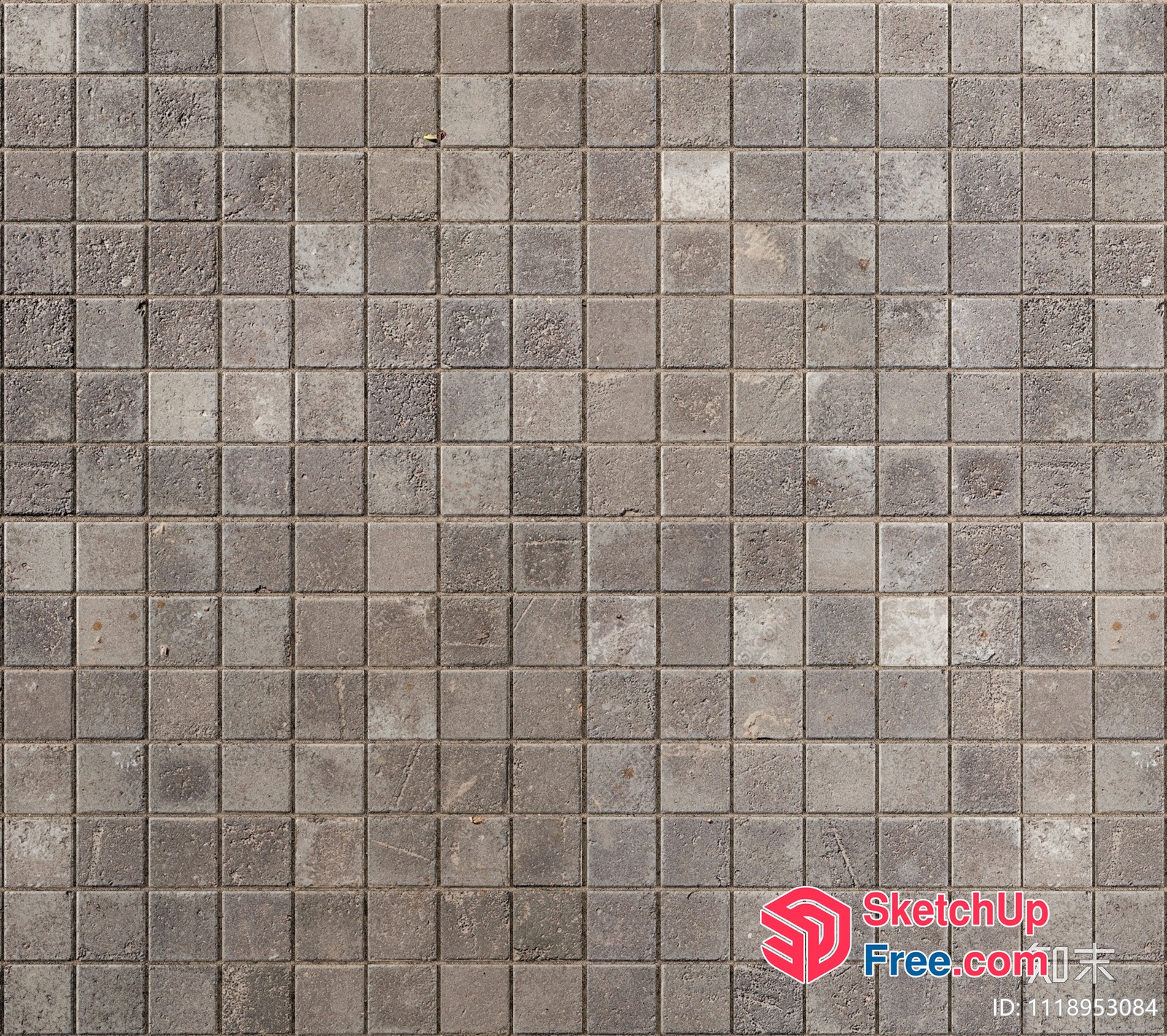 Small Gray Brick Wall Pattern 3D SketchUp File