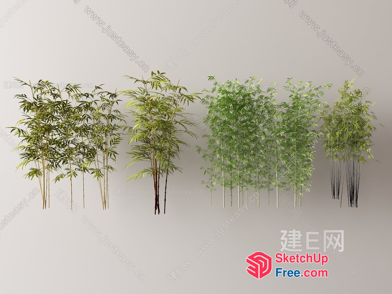 Asian Style Bamboo Plants 3D SketchUp File