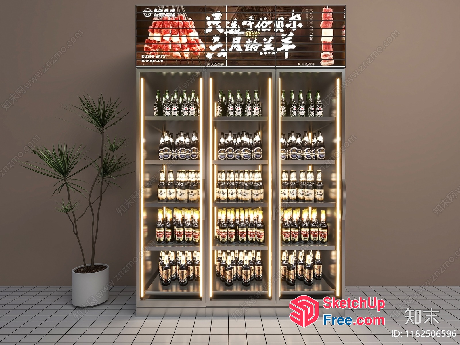 Modern Beer Store Interior 3D SketchUp File