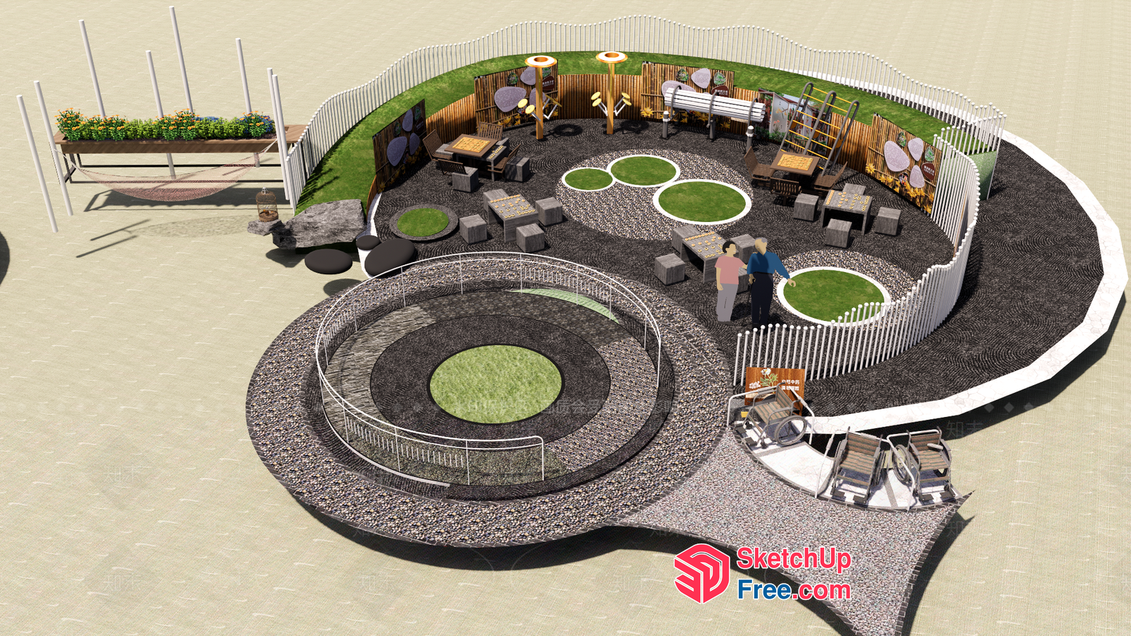 Exterior Decor For A Modern Garden 3D SketchUp File