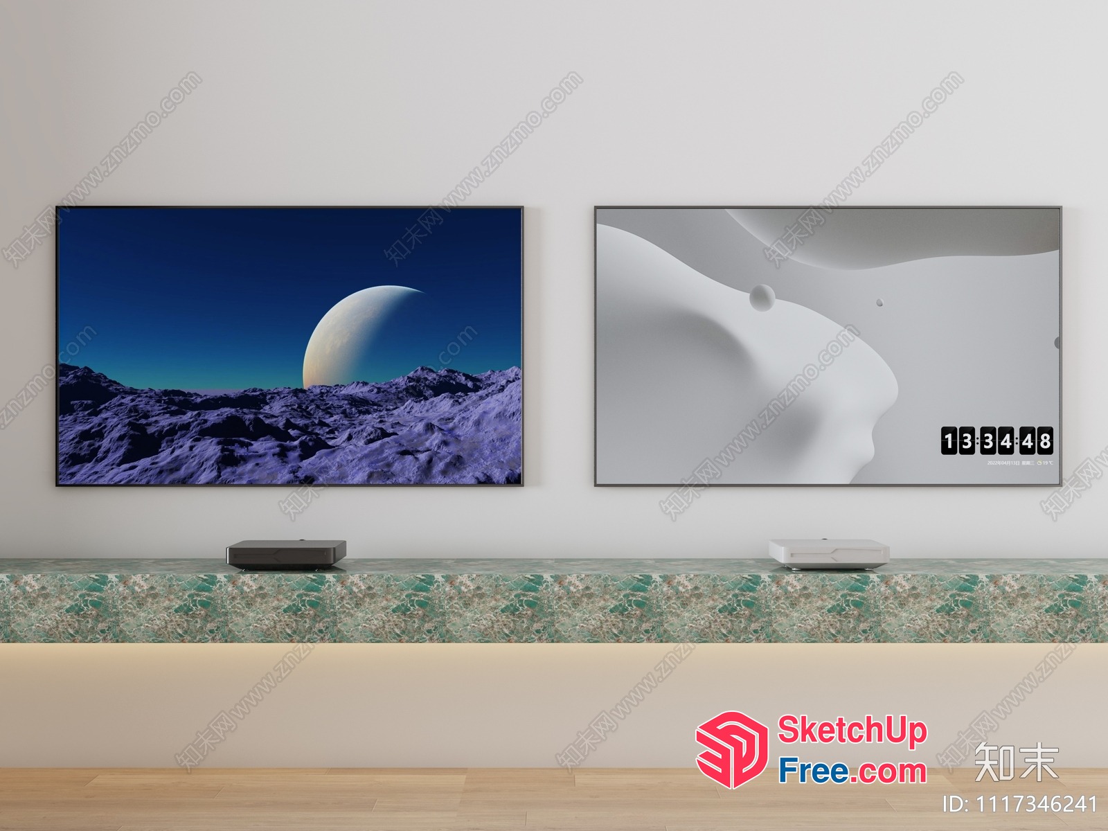 Space-Themed Room With Futuristic Decor 3D SketchUp File