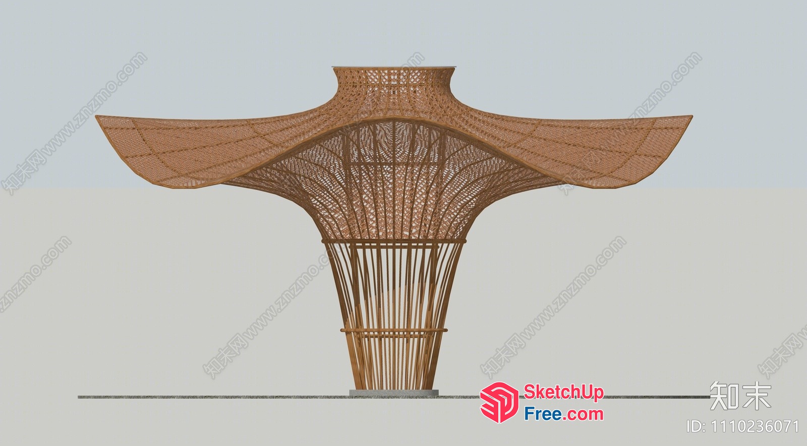 Ornate Woven Rattan Structure 3D SketchUp File