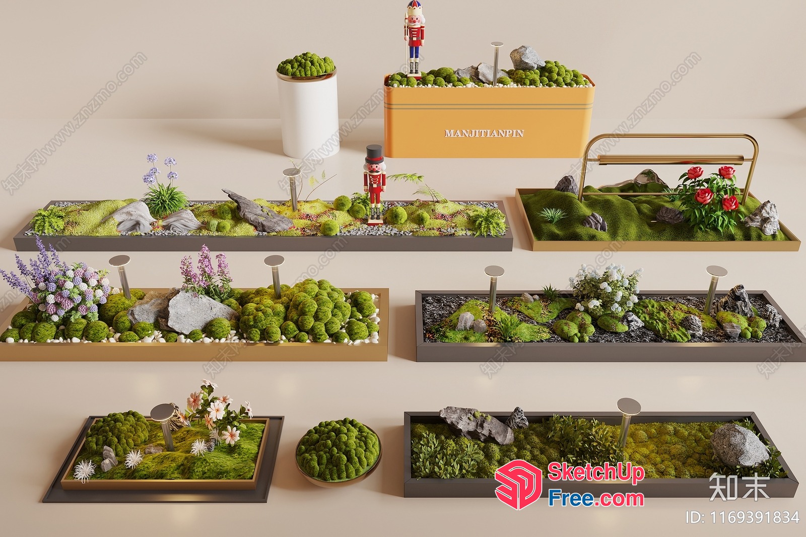 Beautifully Designed Miniature Garden Scene 3D SketchUp File