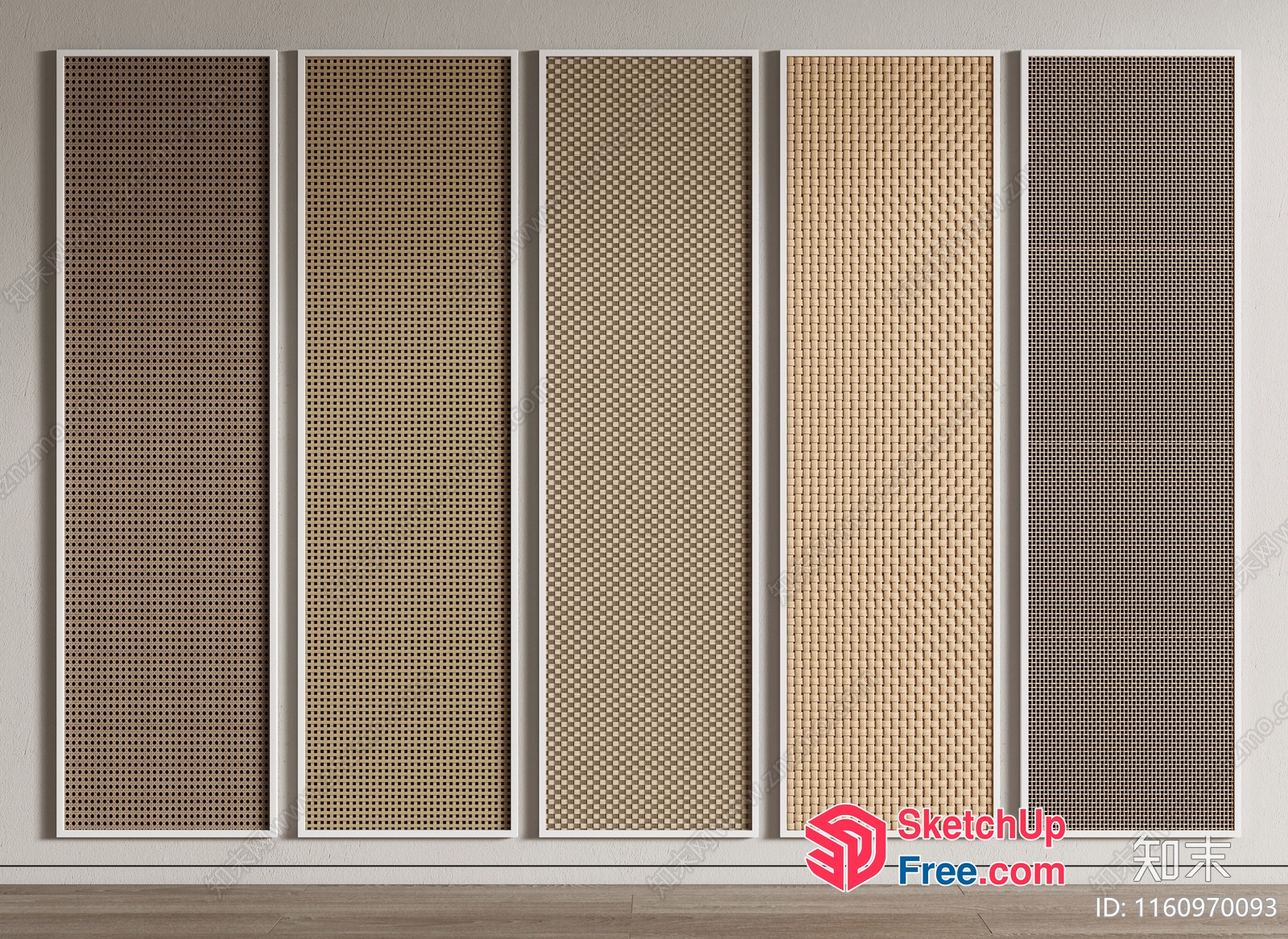 Modern Partition Screens With Various Textured Panels 3D SketchUp File