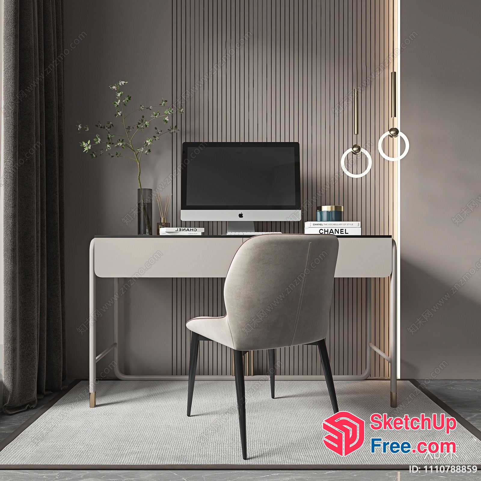 Modern Minimalist Office Space With Sleek Furniture And Neutral Tones 3D SketchUp File