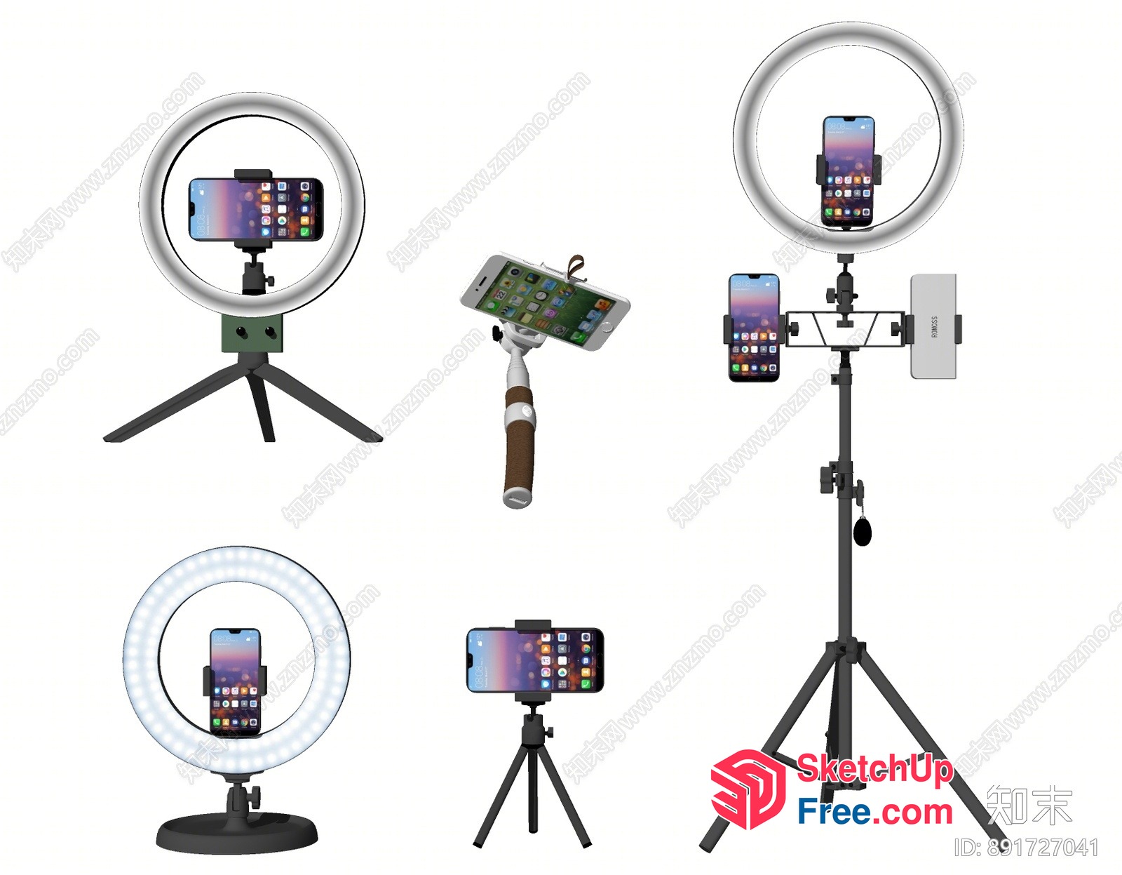 Smartphone Ring Light Collection 3D SketchUp File