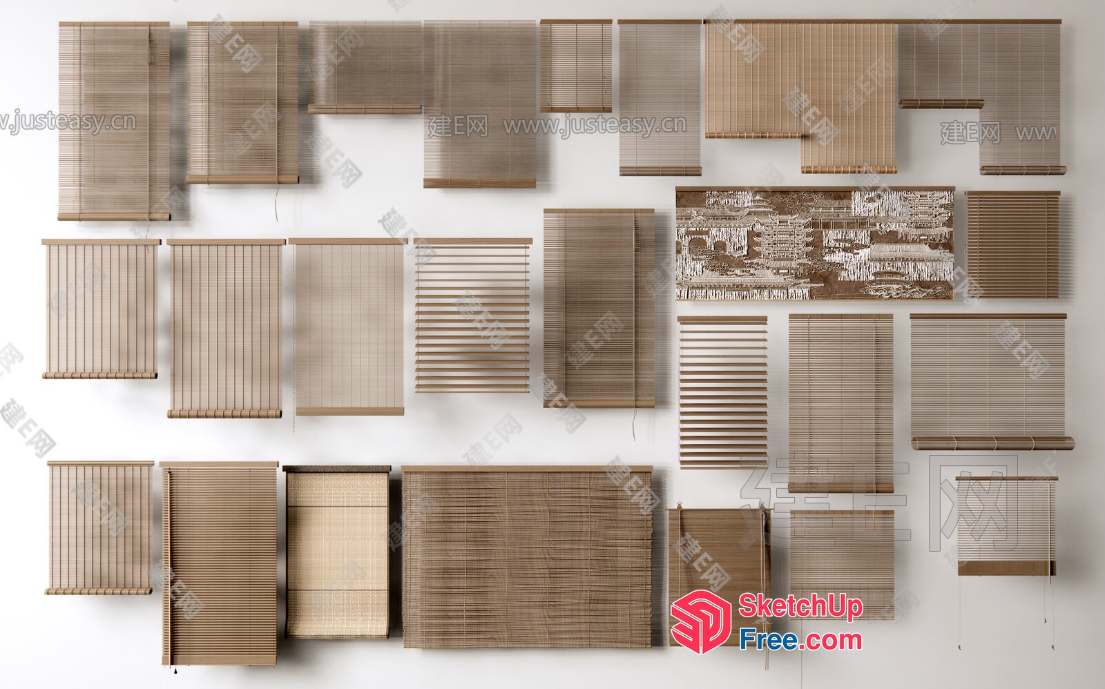 Window Treatments In Various Styles 3D SketchUp File