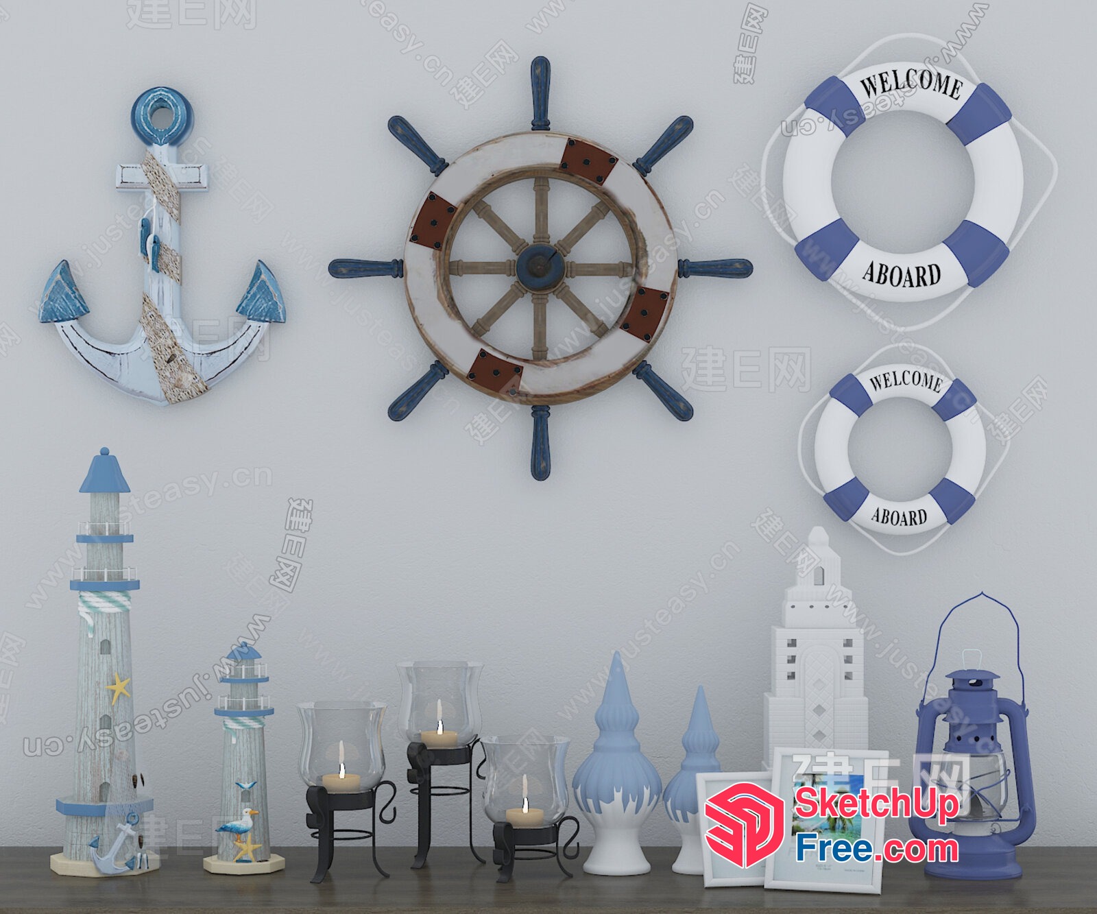 Nautical Decor Collection 3D SketchUp File