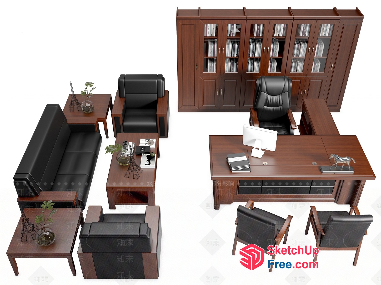 Modern Office Furniture With Classic Style 3D SketchUp File
