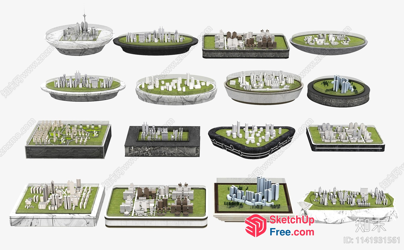 Futuristic Cityscape Models 3D SketchUp File