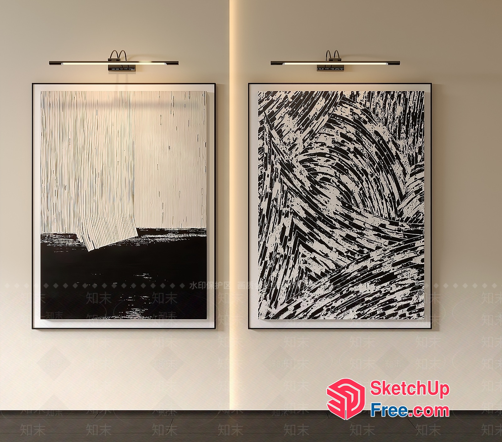 Monochrome Artwork Collection 3D SketchUp File