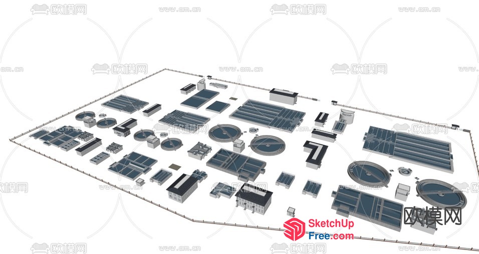 Industrial Park 3D SketchUp File