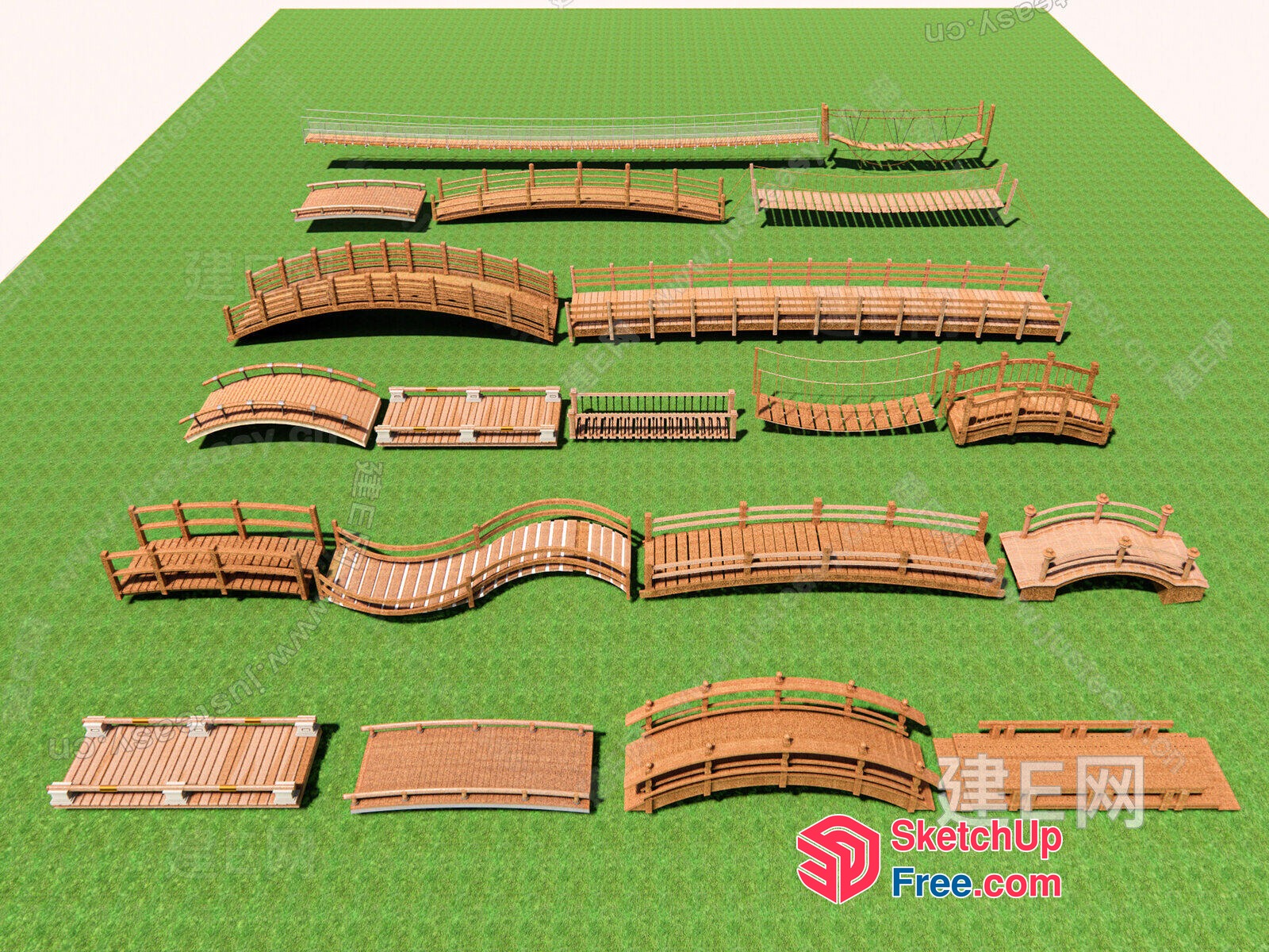 3D Models Of Various Bridge Styles 3D SketchUp File