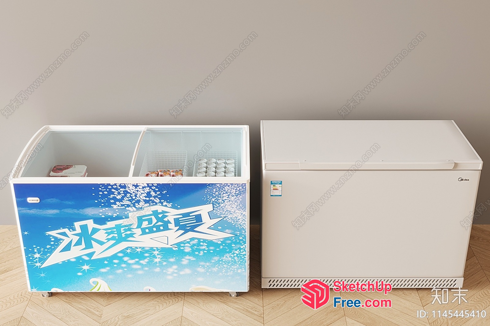 Two Freezers With Distinct Designs 3D SketchUp File