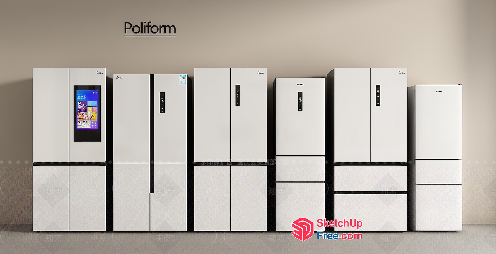 Poliform Furniture Display 3D SketchUp File
