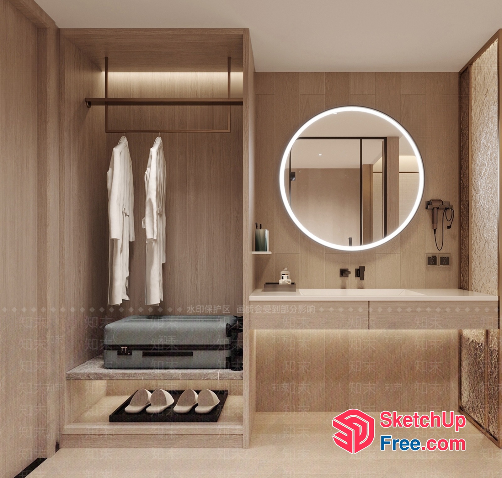 Modern Bathroom With Sleek And Functional Design 3D SketchUp File