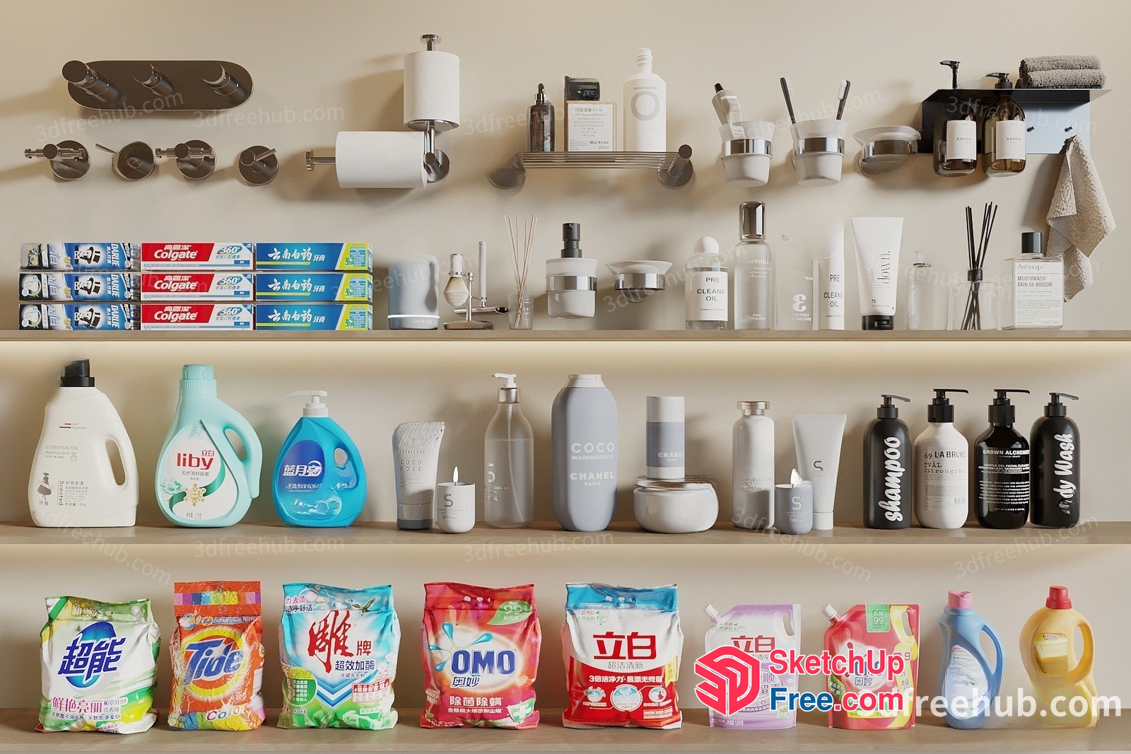 Bathroom And Kitchen Essentials 3D SketchUp File