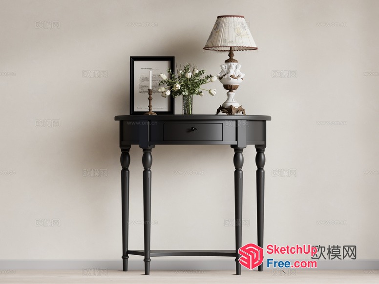 Elegant Console Table With Classic Furniture Style 3D SketchUp File