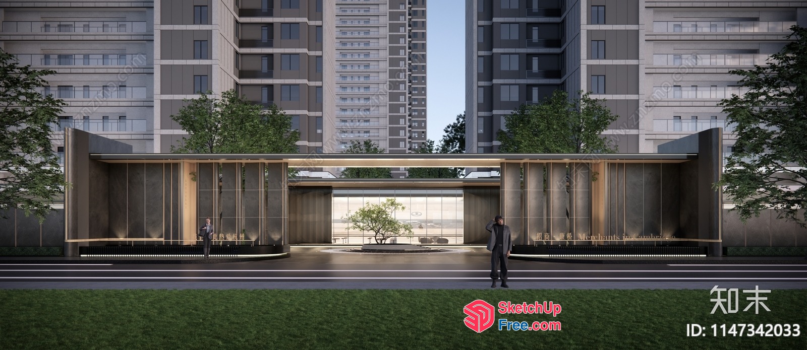 Contemporary Urban Residential Exterior 3D SketchUp File